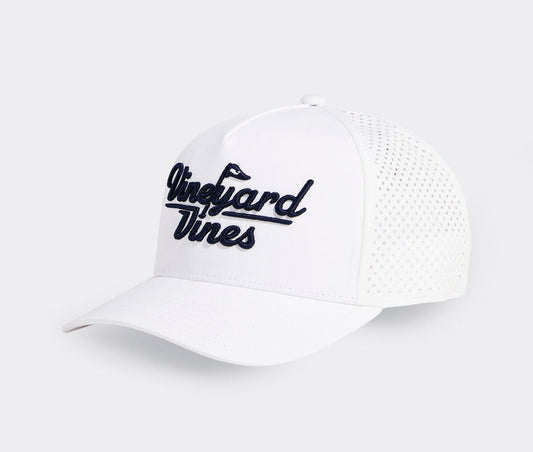 vineyard vines Golf Logo Hi-Pro Performance Trucker Hat in White Cap by Vineyard Vines