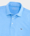 Performance Bradley Stripe Sankaty Polo in Blue/Ocean Breeze by Vineyard Vines