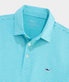 Performance Bradley Stripe Sankaty Polo in Mint/Ocean Breeze by Vineyard Vines