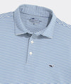 Performance Bradley Stripe Sankaty Polo in Shell Gray/Moonshine by Vineyard Vines