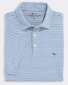 Performance Bradley Stripe Sankaty Polo in Shell Gray/Moonshine by Vineyard Vines