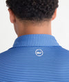 Performance Bradley Stripe Sankaty Polo in Shell Breaker / Moonshine by Vineyard Vines