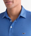 Performance Bradley Stripe Sankaty Polo in Shell Breaker / Moonshine by Vineyard Vines