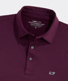 Performance Bradley Stripe Sankaty Polo in Crimson / Blue Depth by Vineyard Vines