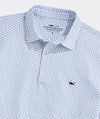 Performance Printed Sankaty Polo in Micro Barracuda by Vineyard Vines