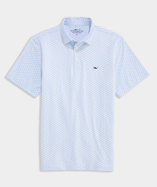 Performance Printed Sankaty Polo in Redfish Micro by Vineyard Vines