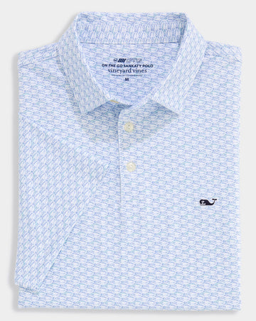 Performance Printed Sankaty Polo in Redfish Micro by Vineyard Vines