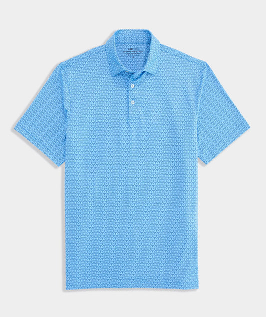 Performance Golf Printed Sankaty Polo in Golf Clubs And Whale by Vineyard Vines