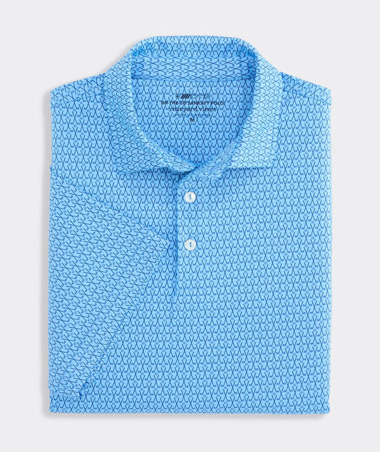 Performance Golf Printed Sankaty Polo in Golf Clubs And Whale by Vineyard Vines