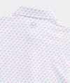 Performance Golf Printed Sankaty Polo in Crossed Whale Dot by Vineyard Vines