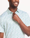 Performance Golf Printed Sankaty Polo in Micro Greens - White by Vineyard Vines
