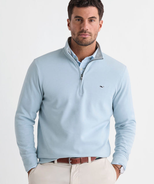 Saltwater Quarter-Zip in Del Mar Blue by Vineyard Vines