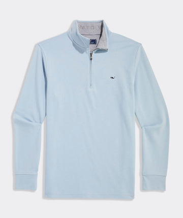 Saltwater Quarter-Zip in Del Mar Blue by Vineyard Vines