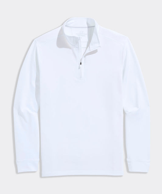 Performance Clubhouse Quarter-Zip in White Cap by Vineyard Vines