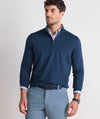 Performance Clubhouse Quarter-Zip in Blue Blazer by Vineyard Vines