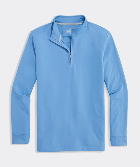 Performance Clubhouse Quarter-Zip in Coastline by Vineyard Vines