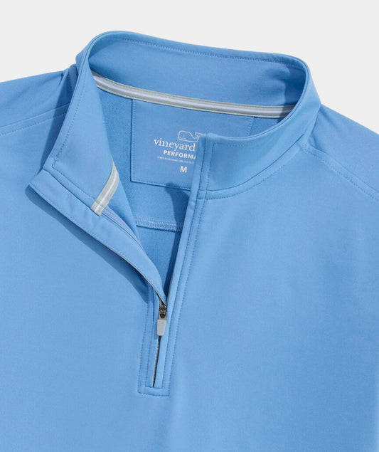 Performance Clubhouse Quarter-Zip in Coastline by Vineyard Vines