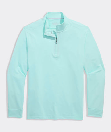 Performance Clubhouse Quarter-Zip in Crystal Blue by Vineyard Vines