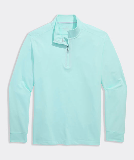 Performance Clubhouse Quarter-Zip in Crystal Blue by Vineyard Vines