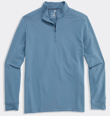 Performance Clubhouse Quarter-Zip in Blue Heron by Vineyard Vines