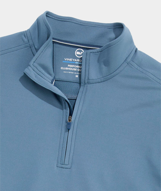Performance Clubhouse Quarter-Zip in Blue Heron by Vineyard Vines
