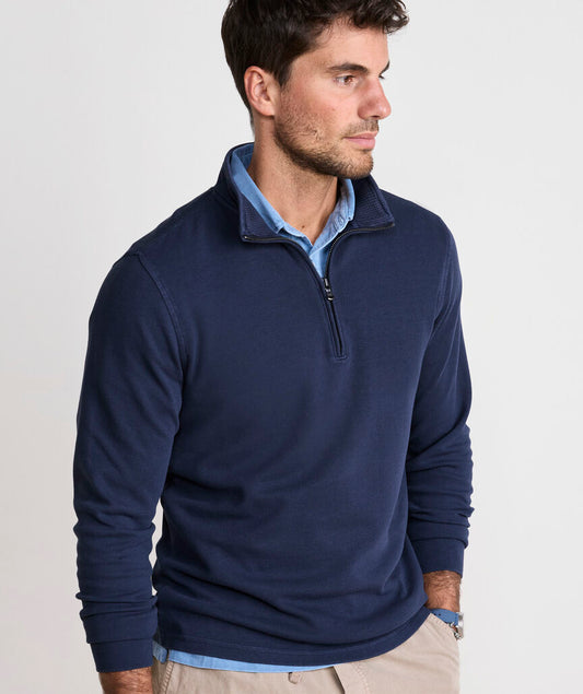 Coastline Quarter-Zip in Nautical Navy by Vineyard Vines