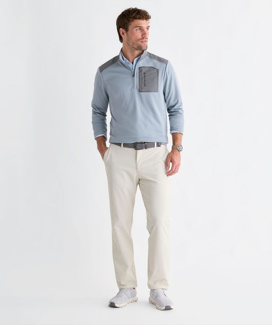 Performance Grid Tech Quarter-Zip in Tradewinds by Vineyard Vines