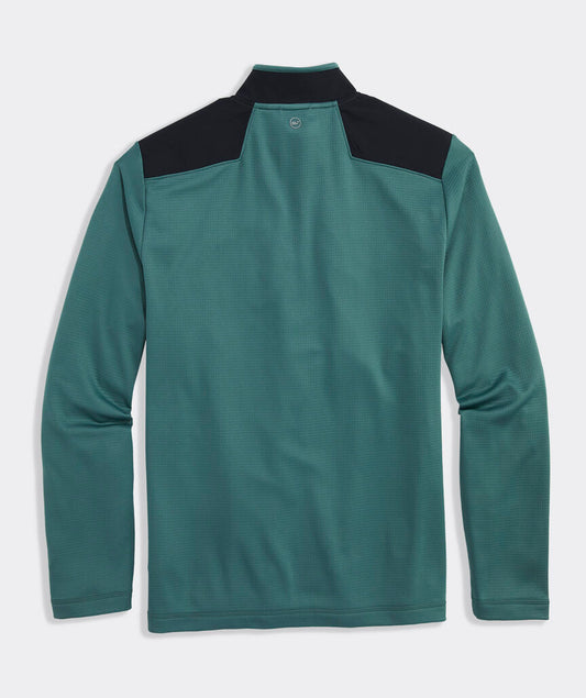 Performance Grid Tech Quarter-Zip in Lowcountry Loden by Vineyard Vines