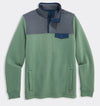 Quilted Navigator Colorblock Quarter-Snap in Olive Dusk by Vineyard Vines