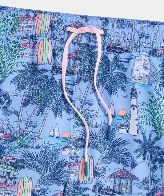 7 Inch Printed Chappy Swim Trunks in Keys Toucan by Vineyard Vines