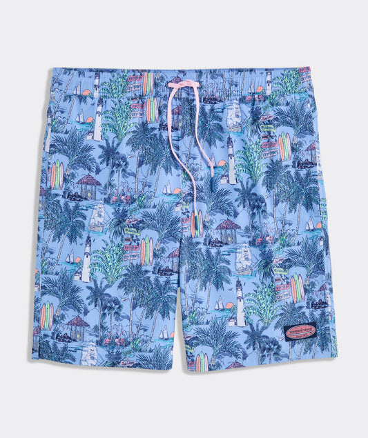 7 Inch Printed Chappy Swim Trunks in Keys Toucan by Vineyard Vines
