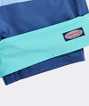 7 Inch Short Liner Colorblock Chappy Swim Trunks in Serenity Blue by Vineyard Vines