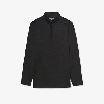 KPI Quarter Zip in Black Heather by Mizzen+Main