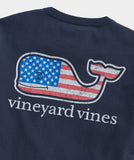 Flag Whale Short Sleeve Pocket Tee in Vineyard Navy by Vineyard Vines