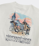 Kentucky Derby Painted Race Short-Sleeve Pocket Tee in Marshmallow by Vineyard Vines