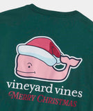 Santa Whale Long Sleeve Pocket Tee in Charleston Green by Vineyard Vines