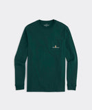 Sleigh Dogs Long Sleeve Pocket Tee in Charleston Green by Vineyard Vines