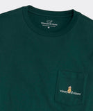 Sleigh Dogs Long Sleeve Pocket Tee in Charleston Green by Vineyard Vines