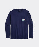 Santas List Whale Long Sleeve Pocket Tee in Nautical Navy by Vineyard Vines