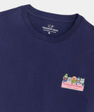 Winter Pups Logo Box Long Sleeve Pocket Tee in Nautical Navy by Vineyard Vines