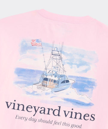 Painted Sportfisher Scenic Short-Sleeve Pocket Tee in Pink Drink by Vineyard Vines