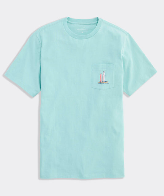 Pup & Surf Van Short Sleeve Pocket Tee in Mangrove Mint by Vineyard Vines