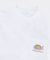 Fish Taco On The Beach Short-Sleeve Pocket Tee in White Cap by Vineyard Vines