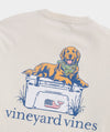 Camo Cooler Dog Short-Sleeve Pocket Tee in Stone by Vineyard Vines