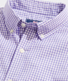Gingham Stretch Poplin Shirt in Gingham Aster Purple by Vineyard Vines
