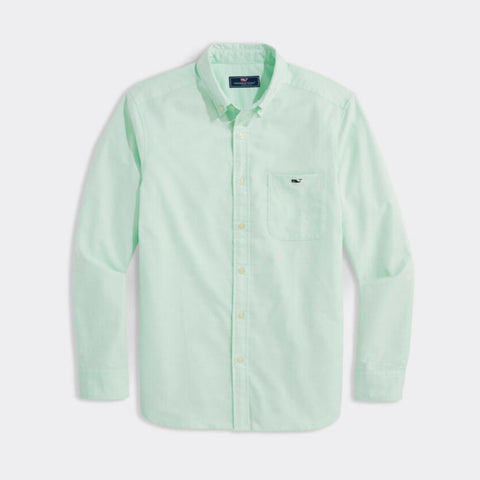 Oxford Solid Shirt in Sld Mint Sprig by Vineyard Vines
