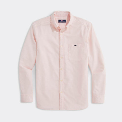 Oxford Solid Shirt in Pink Blossom by Vineyard Vines
