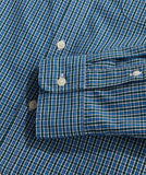 Stretch Poplin Micro Check Shirt in Chk Hull Blue by Vineyard Vines