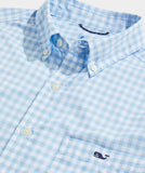 Gingham On-The-Go Nylon Shirt in Jake Blue Plaid by Vineyard Vines