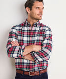 Vineyard Flannel Plaid Shirt in Marshmallow by Vineyard Vines